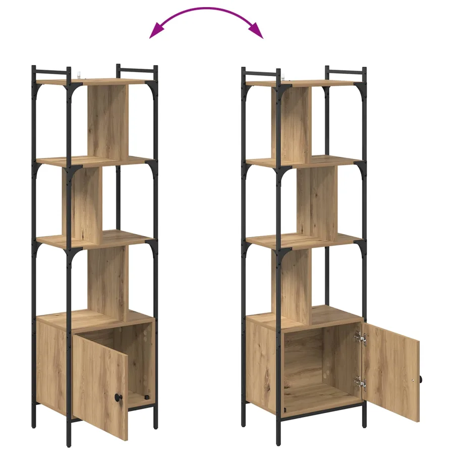 Bibliothèque 6 niveaux 44,5 x 30 x 154,5 cm Bois d'ingénierie - 11