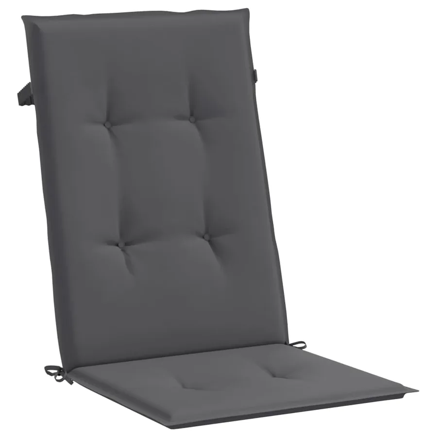 Coussins de chaise de jardin à dossier haut lot de 4 anthracite - 5