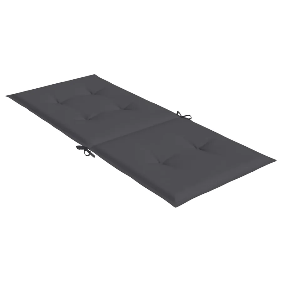 Coussins de chaise de jardin à dossier haut lot de 4 anthracite - 6