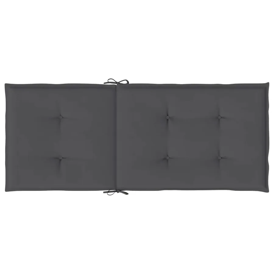 Coussins de chaise de jardin à dossier haut lot de 4 anthracite - 7