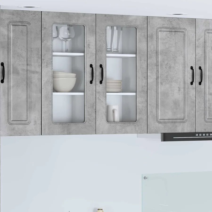 Panneau de lave-vaisselle Kalmar 2 pcs Gris béton