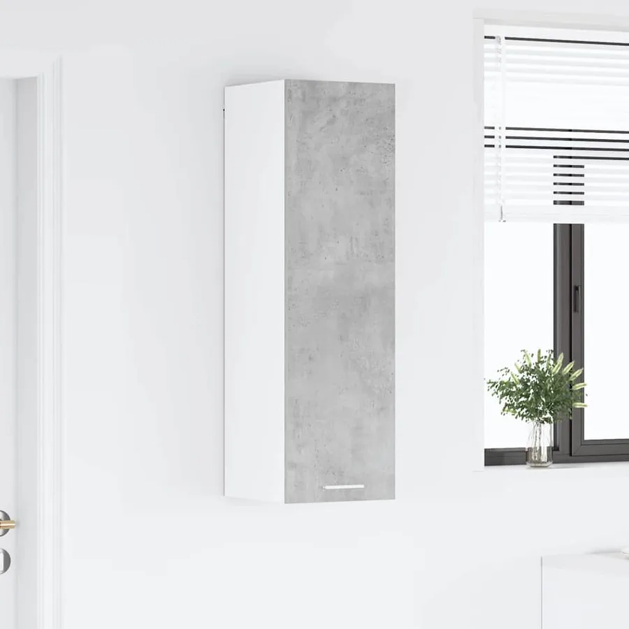 Armoire suspendue Gris béton 30 x 31 x 100 cm Bois d'ingénierie - 4
