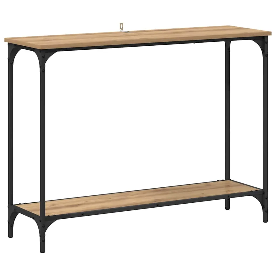 Table console chêne artisanal 101 x 30.5 x 75 cm - 2