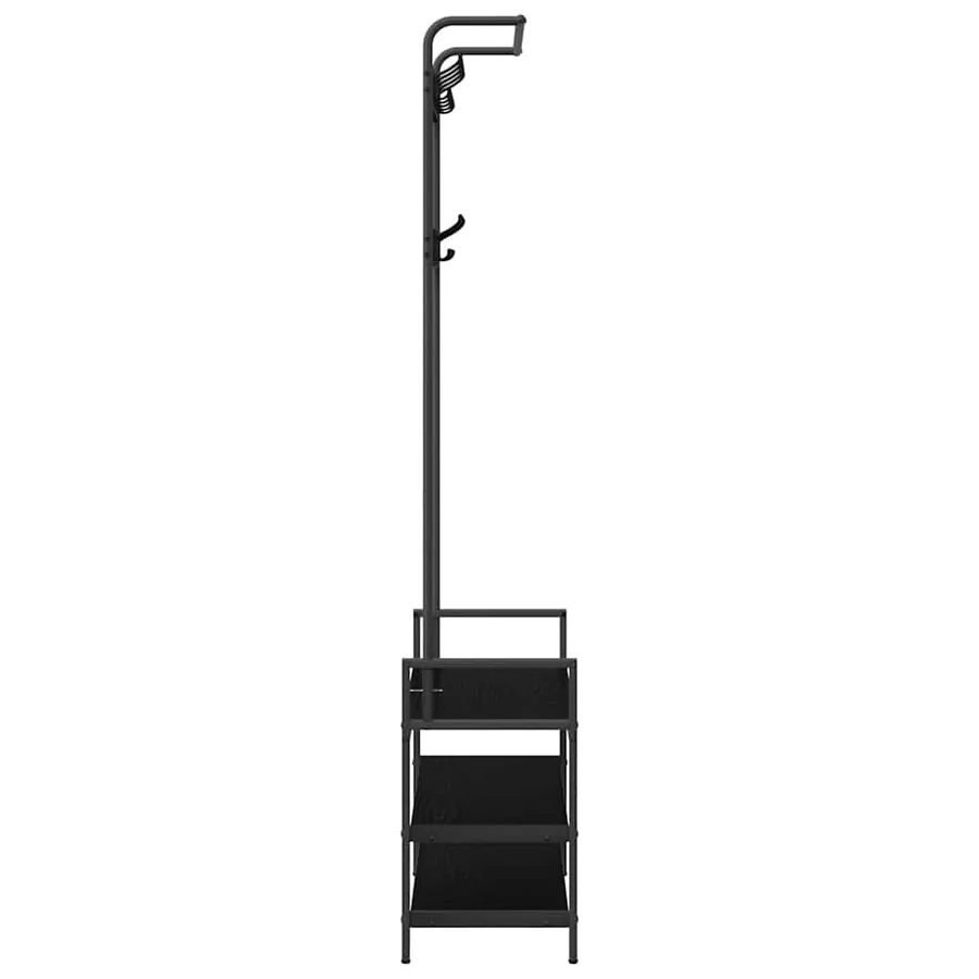 Porte-manteau Chêne noir 75 x 34 x 184 cm Bois d'ingénierie - 6