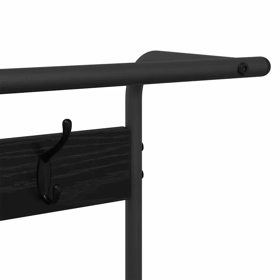 Porte-manteau Chêne noir 75 x 34 x 184 cm Bois d'ingénierie - 9