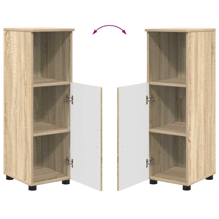 Cabinet de salle de bain Chêne Sonoma 30 x 35 x 95 cm - 12