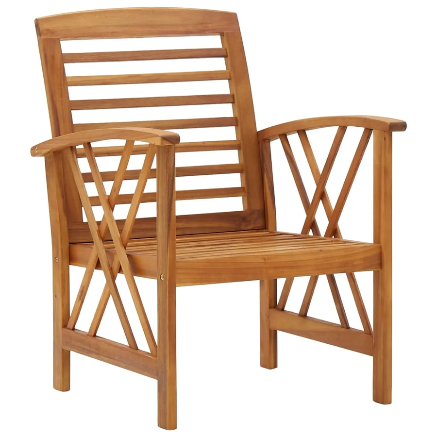 Salon de jardin 5 pcs Bois d'acacia solide - 4