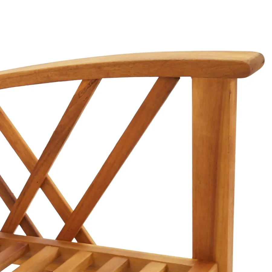 Salon de jardin 5 pcs Bois d'acacia solide - 8