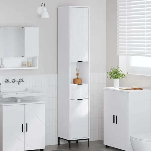 Cabinet de salle de bain Blanc 31,5 x 33 x 190 cm