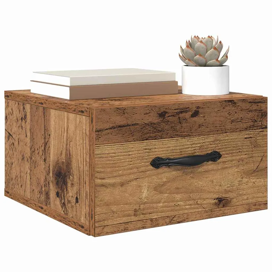 Cabinet de chevet Bois ancien 35 x 35 x 20 cm Bois d'ingénierie - 3