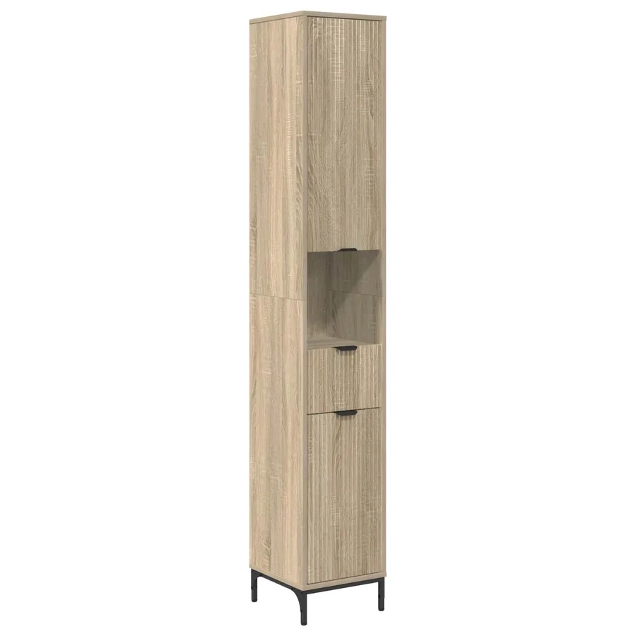 Cabinet de salle de bain Chêne Sonoma 31,5 x 33 x 190 cm - 2