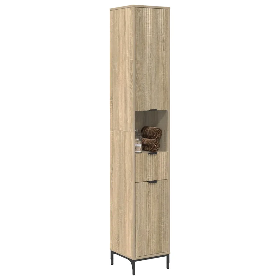 Cabinet de salle de bain Chêne Sonoma 31,5 x 33 x 190 cm - 3