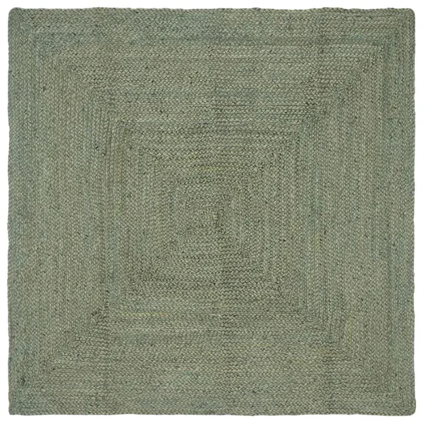 Tapis de surface Rectangulaire Vert olive 160 x 160 cm Jute