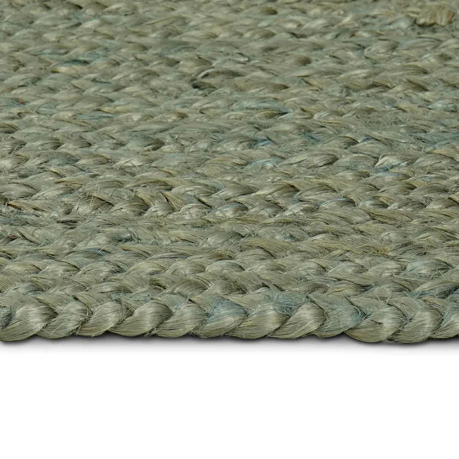 Tapis de surface Rectangulaire Vert olive 160 x 160 cm Jute - 4