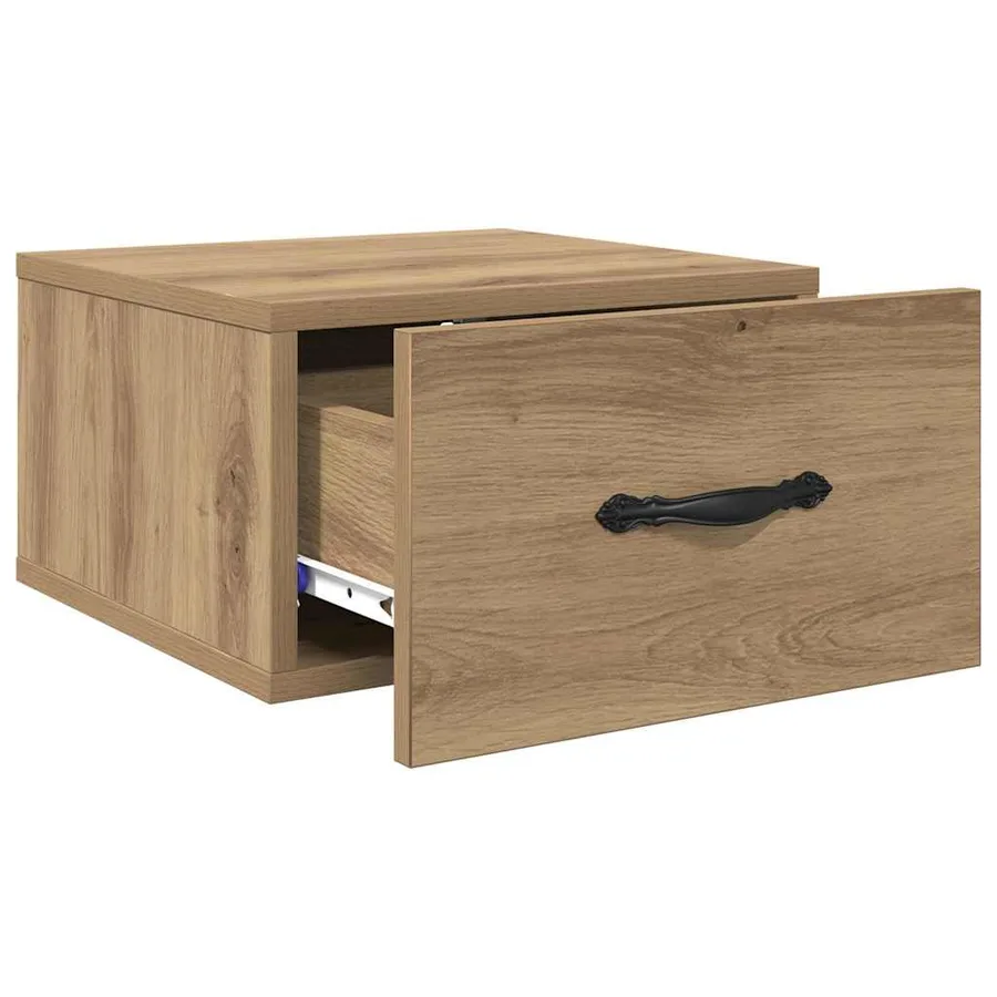 Cabinet de chevet chêne artisanal 35 x 35 x 20 cm - 5