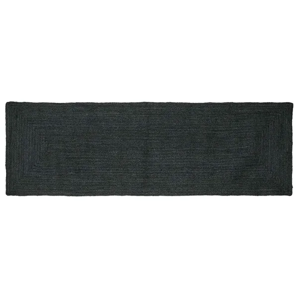 Tapis de surface Rectangulaire Gris foncé 80 x 250 cm Jute