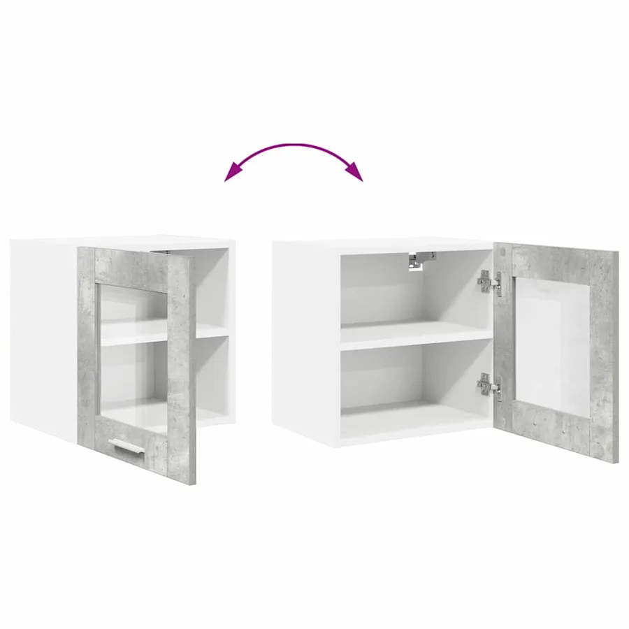 Armoire suspendue Riga 2 pcs Gris béton 40 x 31 x 40 cm - 12