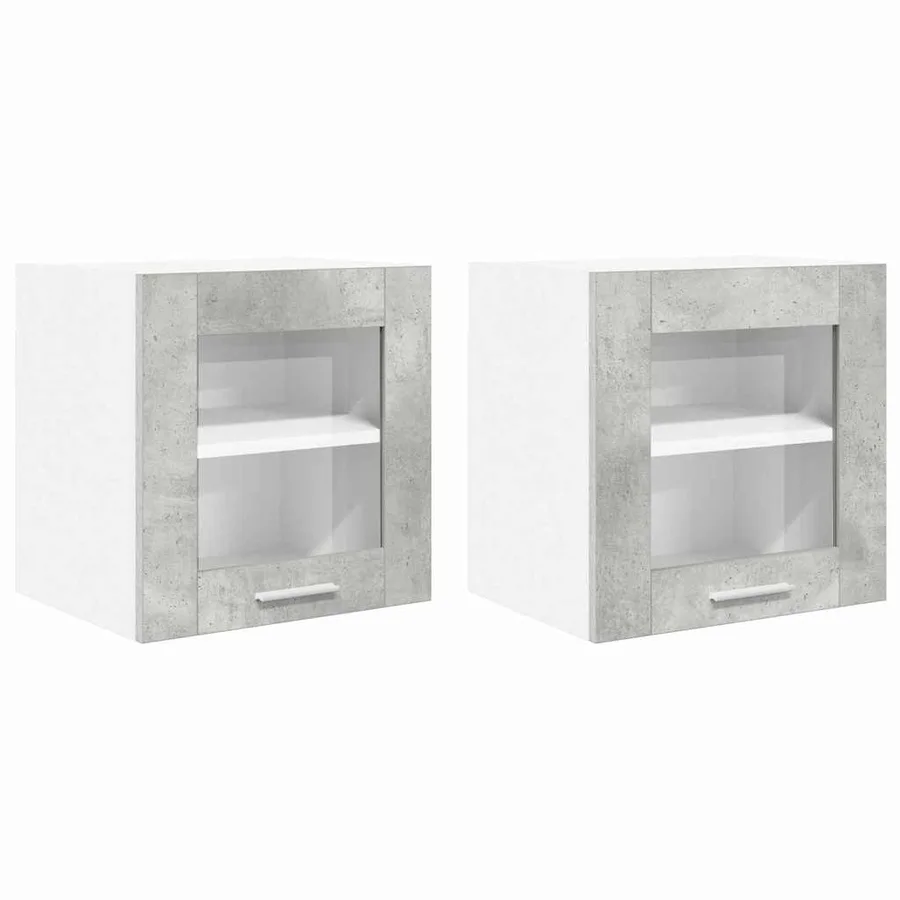 Armoire suspendue Riga 2 pcs Gris béton 40 x 31 x 40 cm - 2