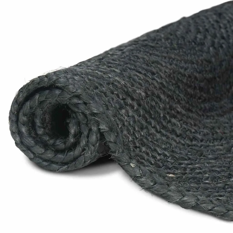Tapis de surface Gris foncé 120 x 170 cm Jute - 3