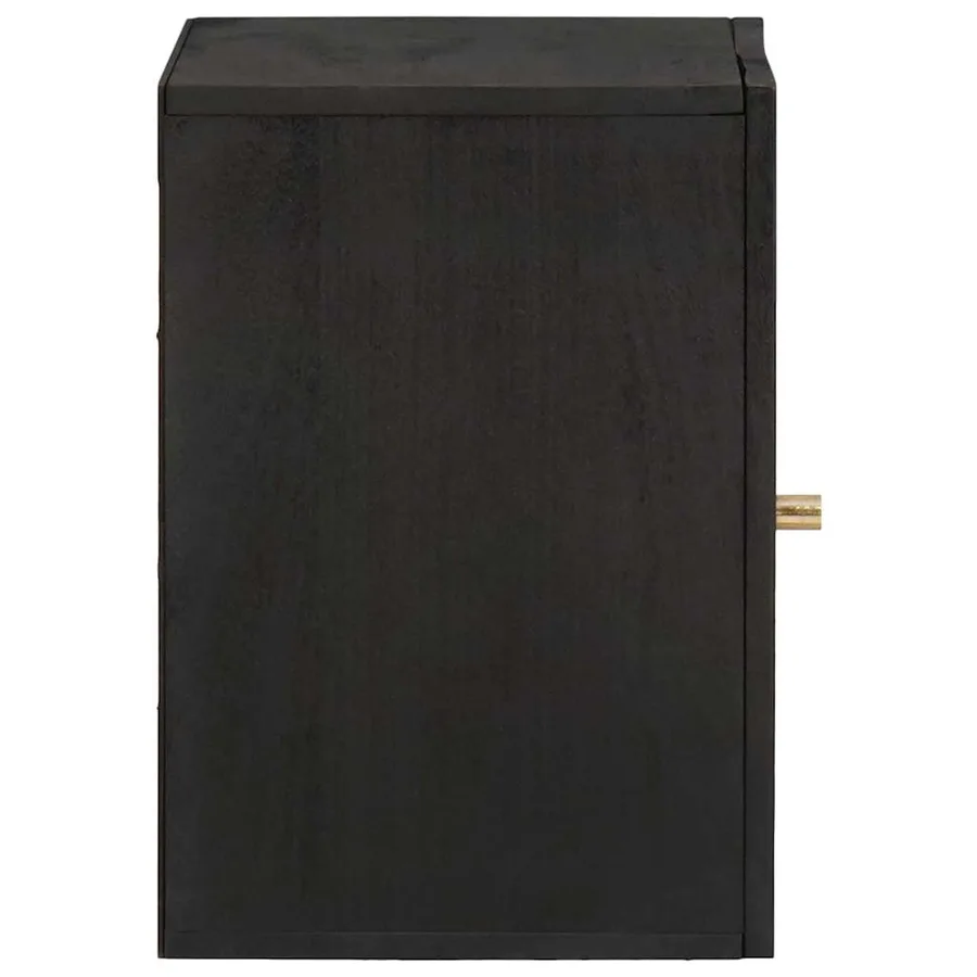 Meuble mural Noir 38 x 33 x 48 cm Bois de mangue massif - 3