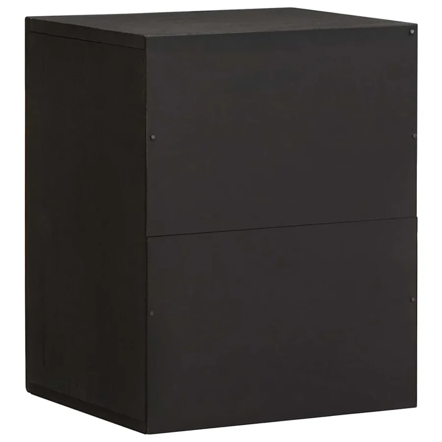 Meuble mural Noir 38 x 33 x 48 cm Bois de mangue massif - 4