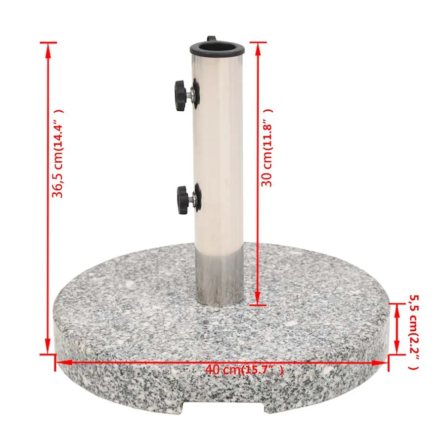 Parasol Base Round Granite 20 kg - 11