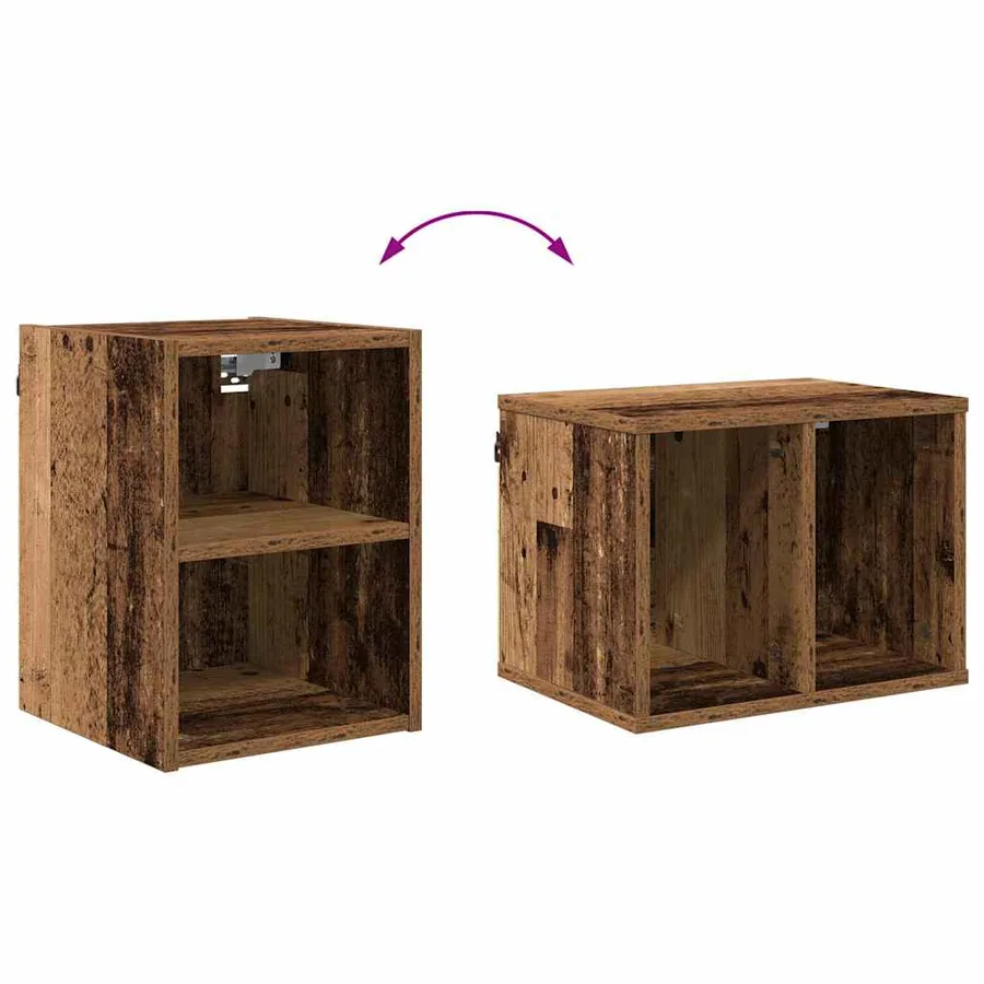 Armoire suspendue avec stockage Bois ancien 30 x 29,5 x 40 cm - 8