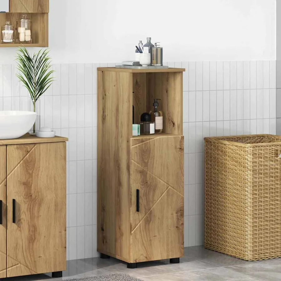 Cabinet de salle de bain Chêne artisanal 30 x 35 x 95 cm