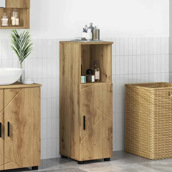 Cabinet de salle de bain Chêne artisanal 30 x 35 x 95 cm