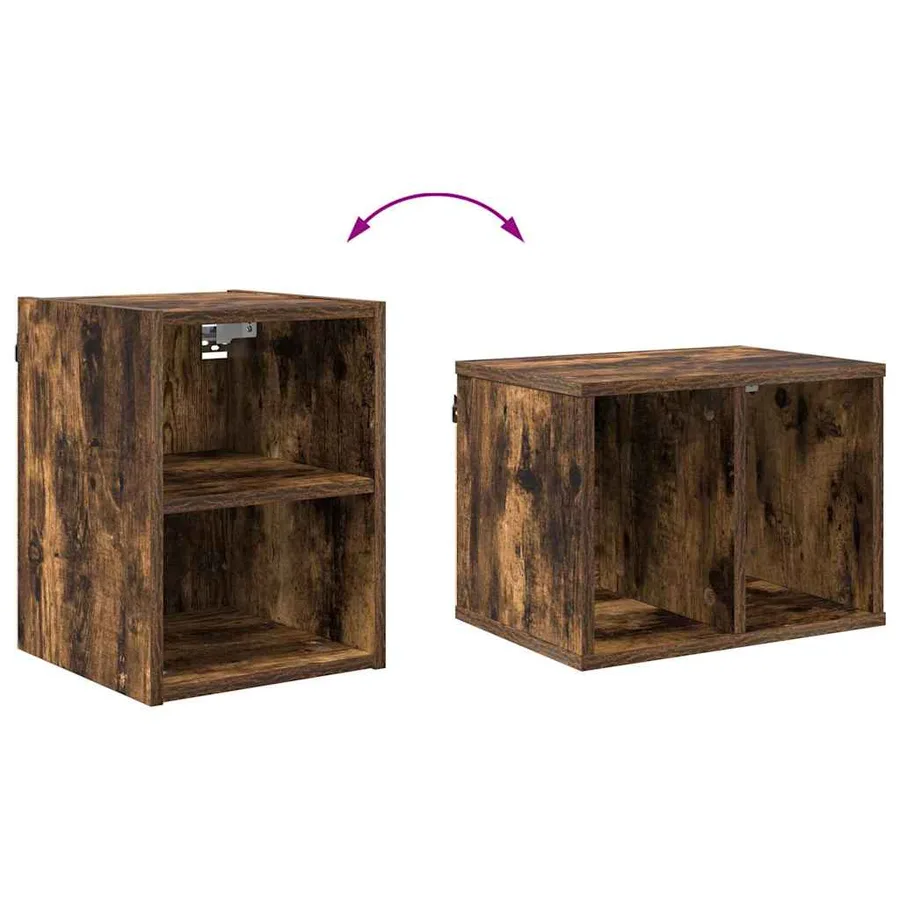 Armoire suspendue avec stockage Chêne fumé 30 x 29,5 x 40 cm - 10