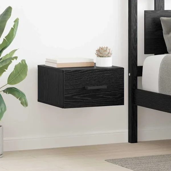 Cabinet de chevet avec tiroir 2 pcs Chêne noir 35 x 35 x 20 cm