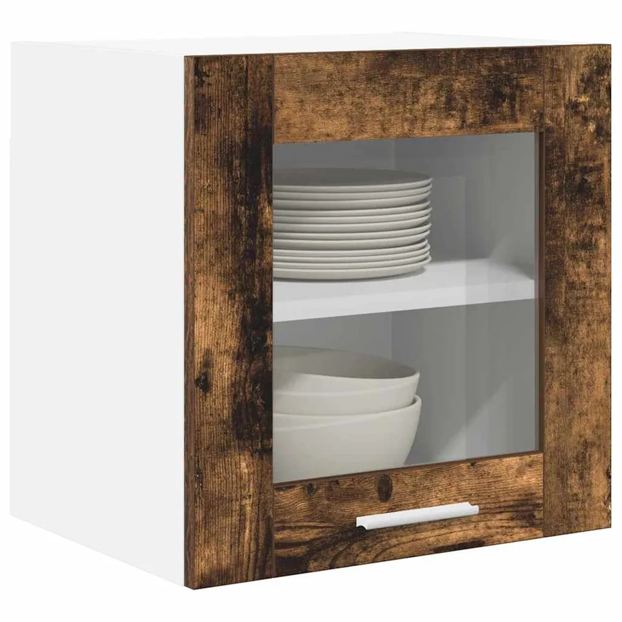 Armoire suspendue avec porte 2 pcs Chêne fumé 40 x 31 x 40 cm - 3