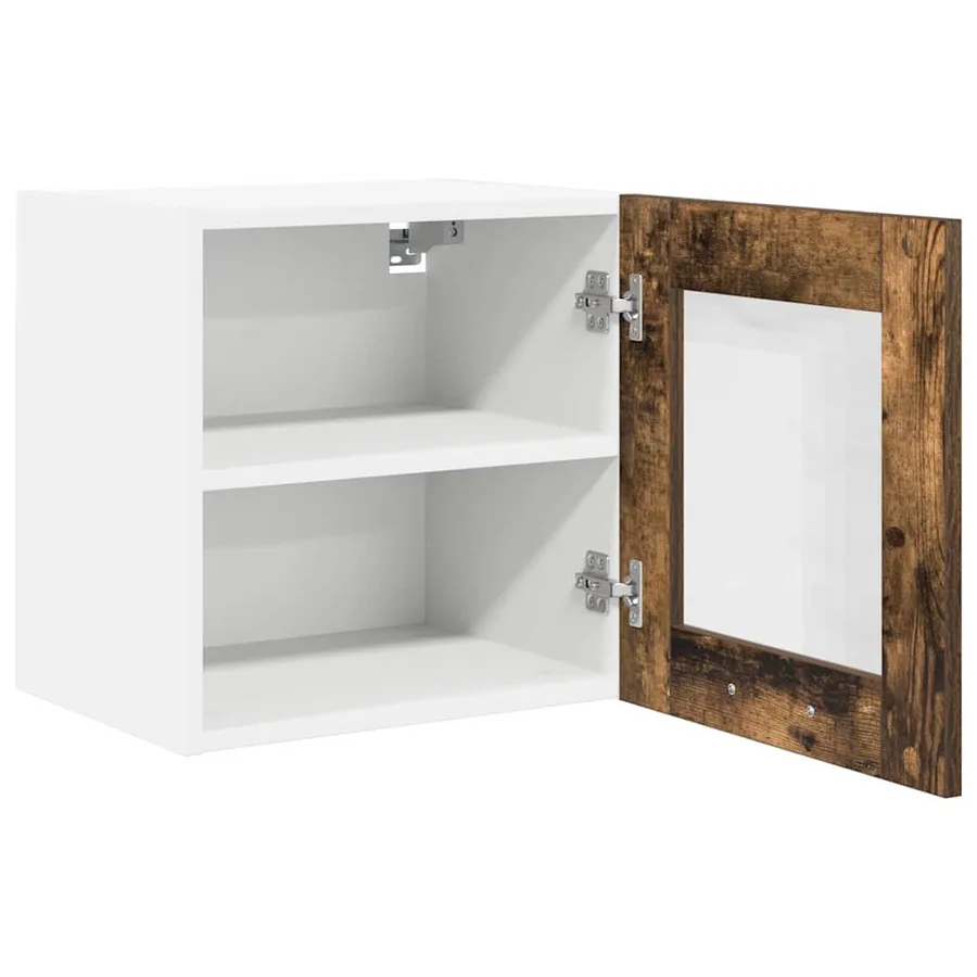 Armoire suspendue avec porte 2 pcs Chêne fumé 40 x 31 x 40 cm - 6