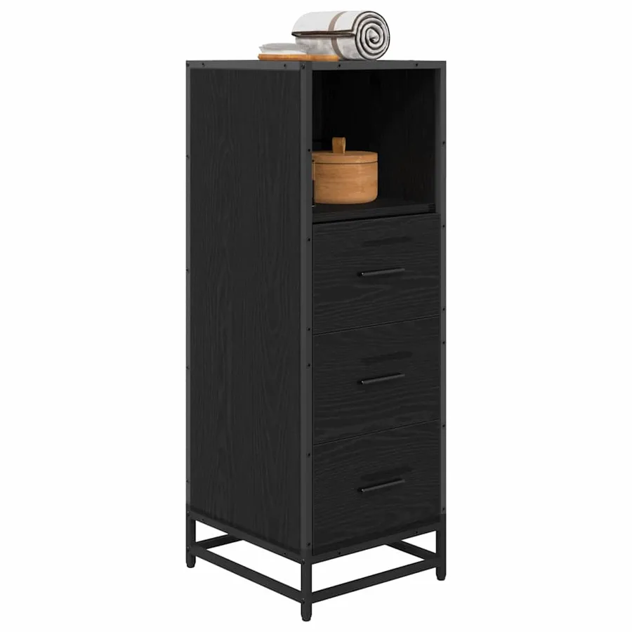Ensemble de mobilier de salle de bain avec tiroir Chêne noir - 3