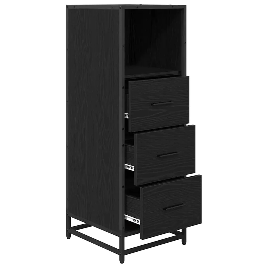 Ensemble de mobilier de salle de bain avec tiroir Chêne noir - 5