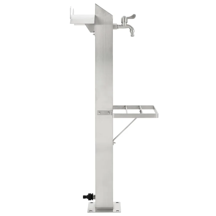 Colonne à eau de jardin carrée Acier inoxydable 95 cm - 2