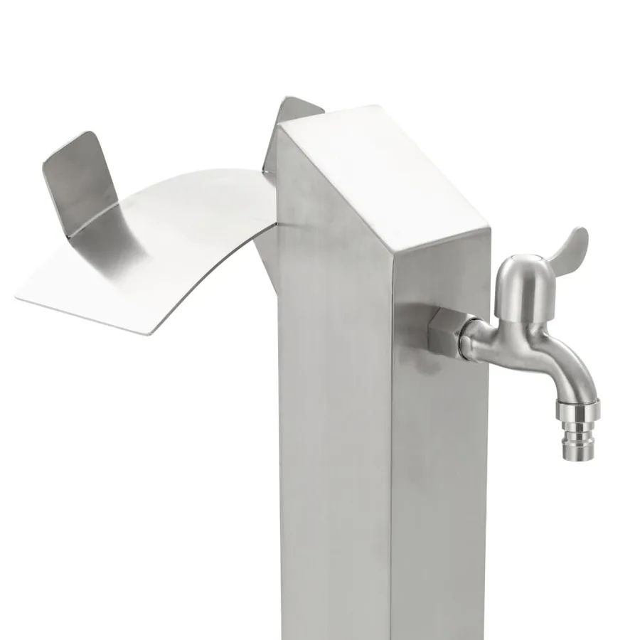Colonne à eau de jardin carrée Acier inoxydable 95 cm - 6