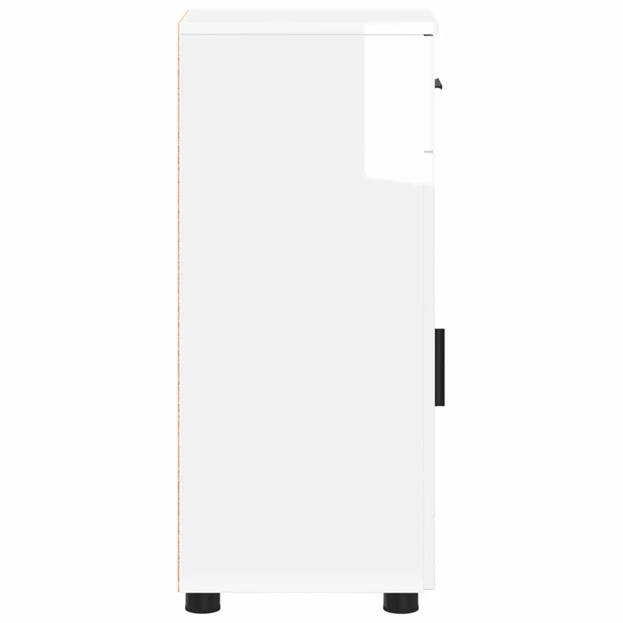 Cabinet de salle de bain Blanc brillant 30 x 35 x 80 cm - 7