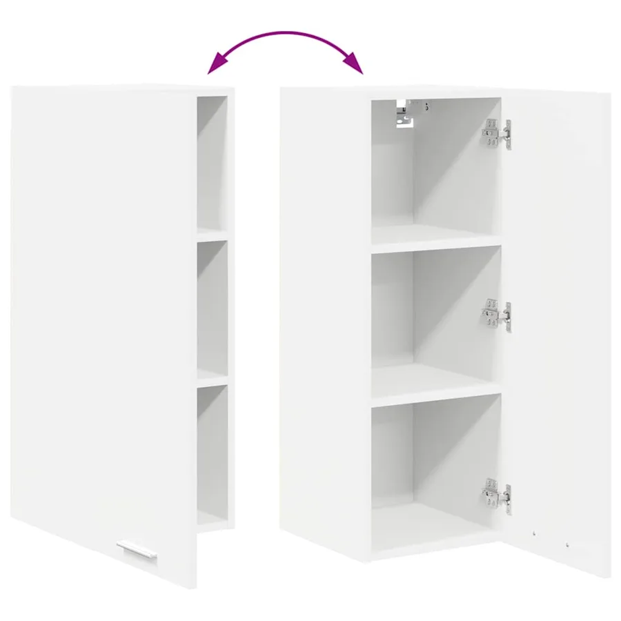 Armoire suspendue 2 pcs Blanc 30 x 31 x 80 cm Bois d'ingénierie - 12