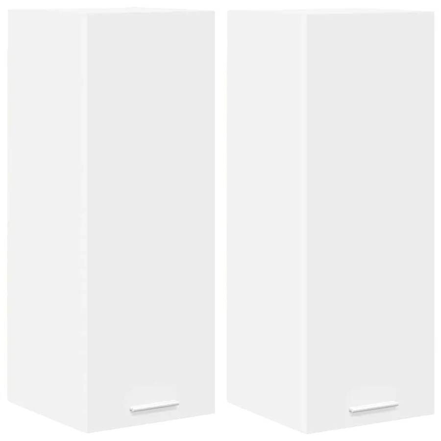 Armoire suspendue 2 pcs Blanc 30 x 31 x 80 cm Bois d'ingénierie - 2