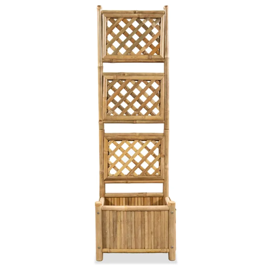 Lit surélevé de jardin avec treillis Bambou 40 cm - 2