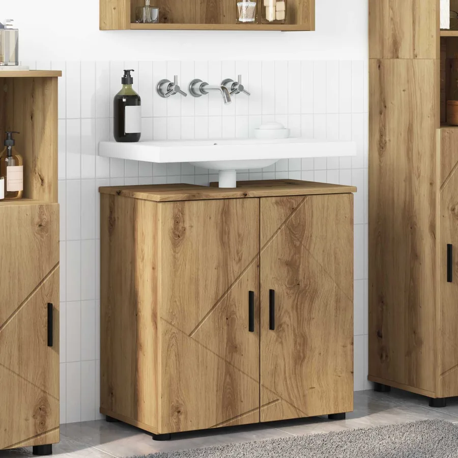 Cabinet de salle de bain Chêne artisanal 61 x 35 x 64 cm