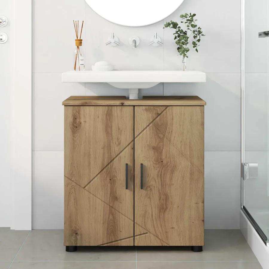 Cabinet de salle de bain Chêne artisanal 61 x 35 x 64 cm - 4