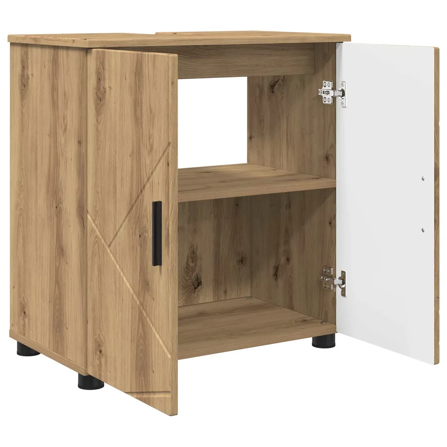 Cabinet de salle de bain Chêne artisanal 61 x 35 x 64 cm - 5