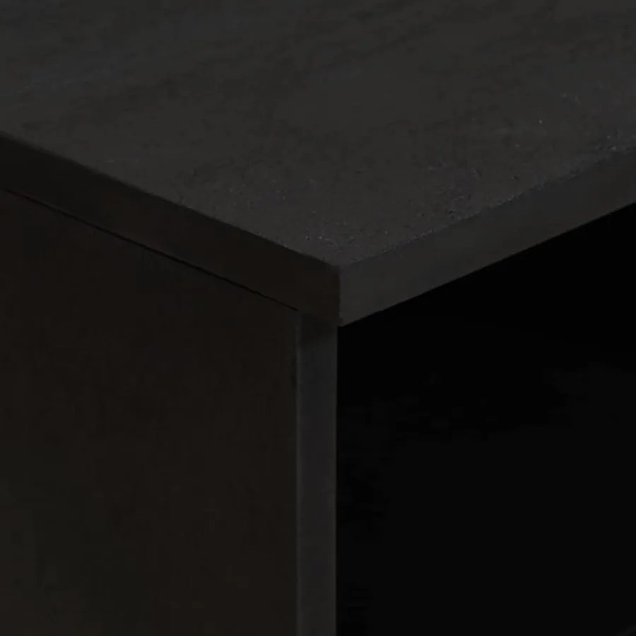 Meuble TV Noir 70 x 33 x 46 cm Bois de mangue massif - 6