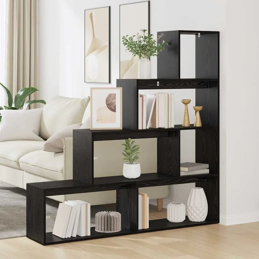 Cloison Bibliothèque Chêne noir 137,5 x 29 x 103,5 cm