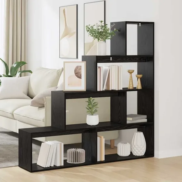 Cloison Bibliothèque Chêne noir 137,5 x 29 x 103,5 cm