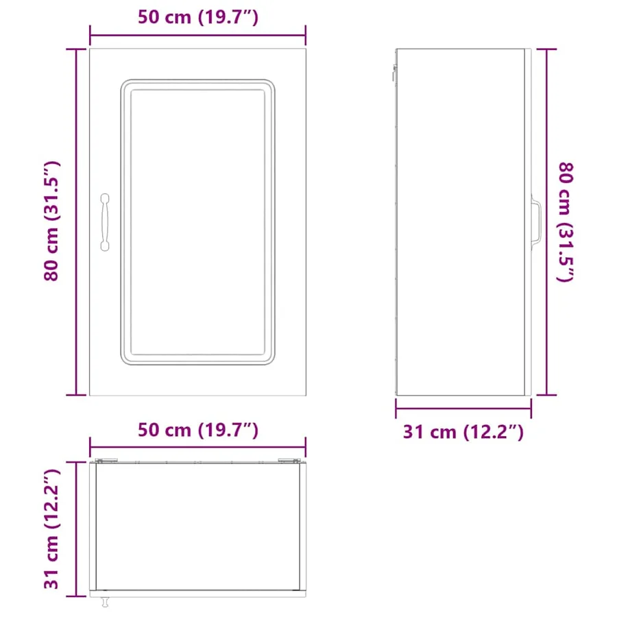 Panneau de lave-vaisselle Kalmar Blanc brillant 50 x 31 x 80 cm - 14