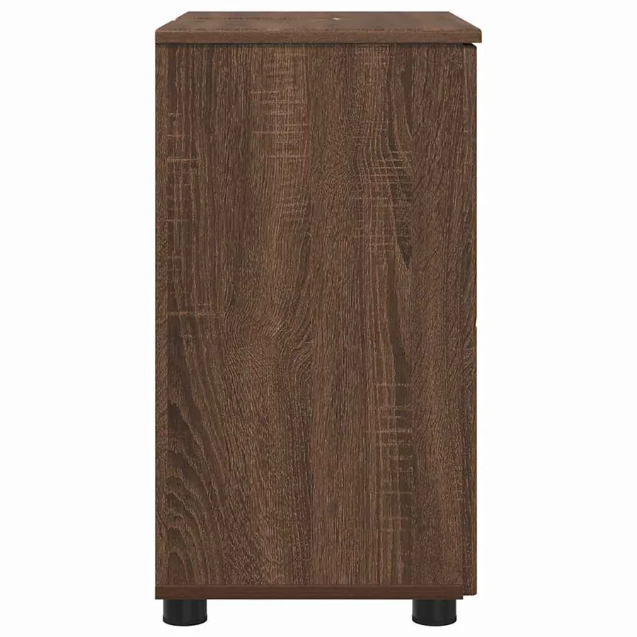 Cabinet de salle de bain avec porte Chêne brun 61 x 35 x 64 cm - 7