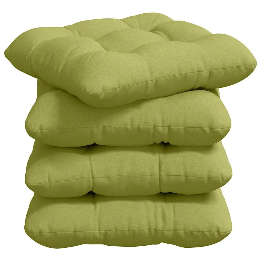 Coussins de siège 4 pcs Vert clair 40 x 40 x 12 cm tissu - 2